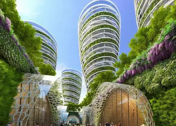 智能建筑步入綠色環(huán)保階段。效果圖